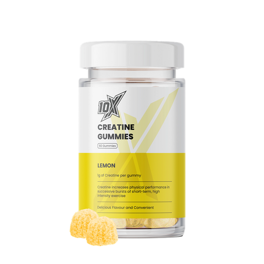10X Athletic Creatine Gummies 60Softgels Lemon