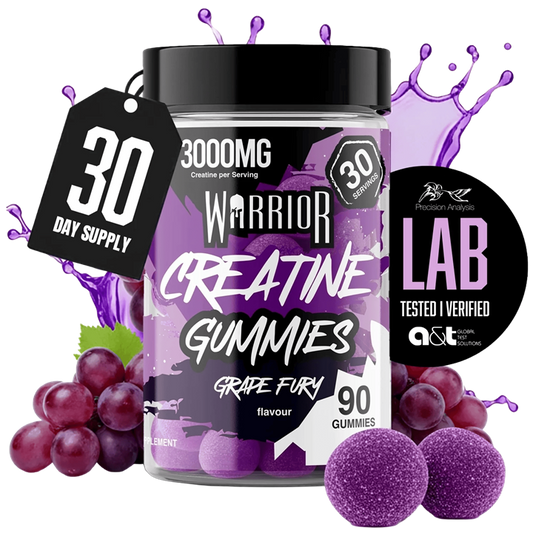 Warrior Creatine Gummies 90 Gummies Blue Razz