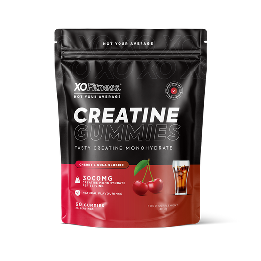 XO Fitness XO Creatine Gummies Dual Flavour 60 Gummies Cherry & Cola
